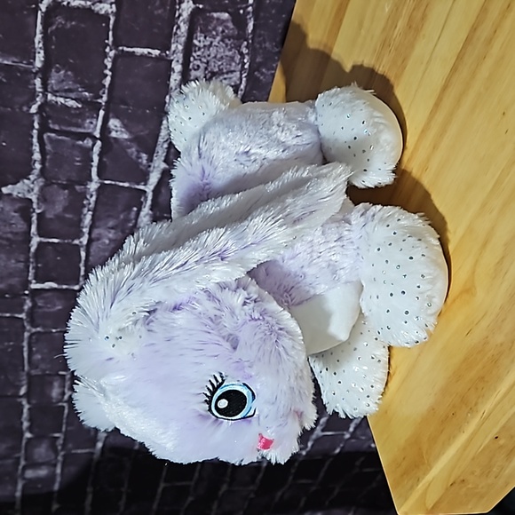 Build a Bear Purple & White Sparkly Long Eared Stuffed Rabbit - Picture 2 of 8